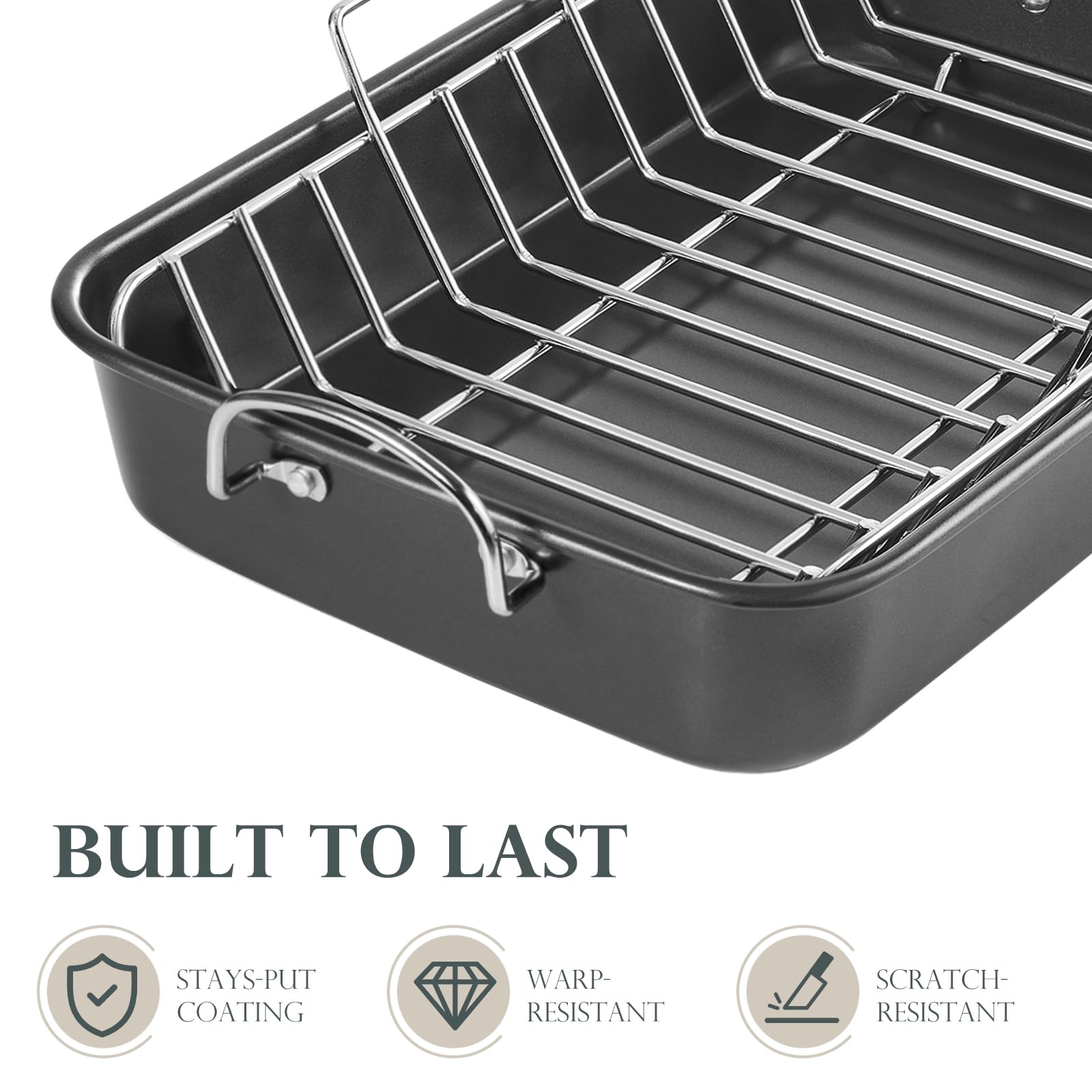 KITESSENSU U shaped roasting rack elevates meat for even browning