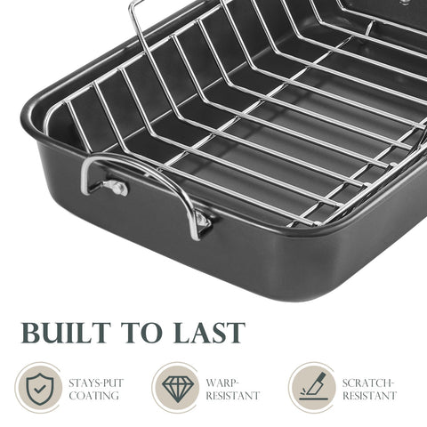 KITESSENSU U shaped roasting rack elevates meat for even browning