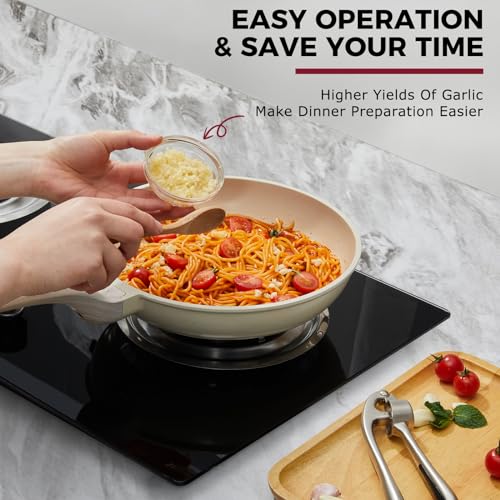 KITESSENSU zinc body highlights durable garlic press