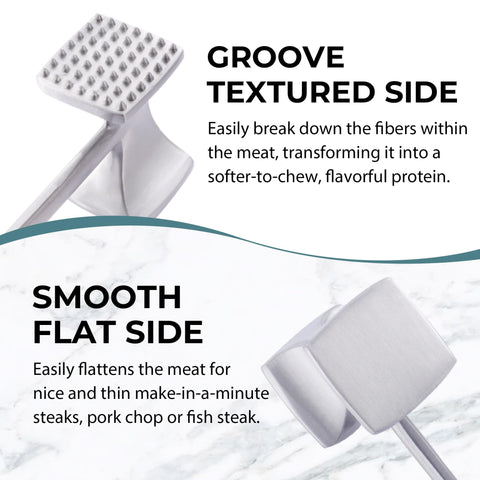 KITEXPERT dual-side tenderizer with smooth surface for flattening