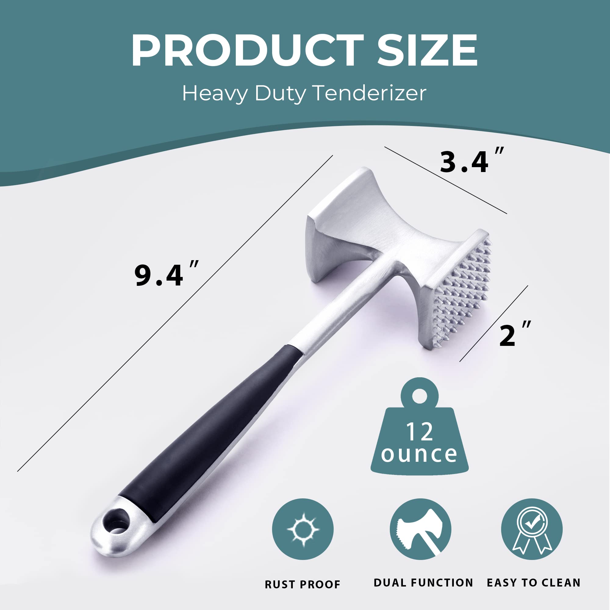 KITEXPERT ice-crusher capability of the meat tenderizer for cocktails