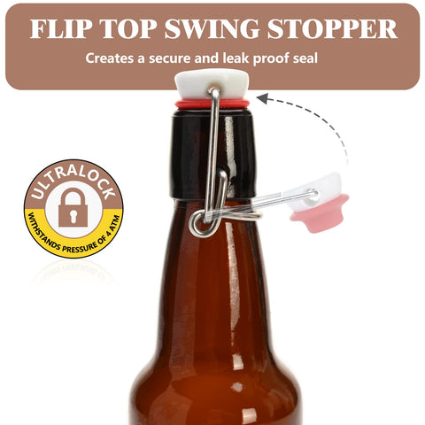 KITGLASCUP 12oz bottle ideal for home brewing and vanilla extract