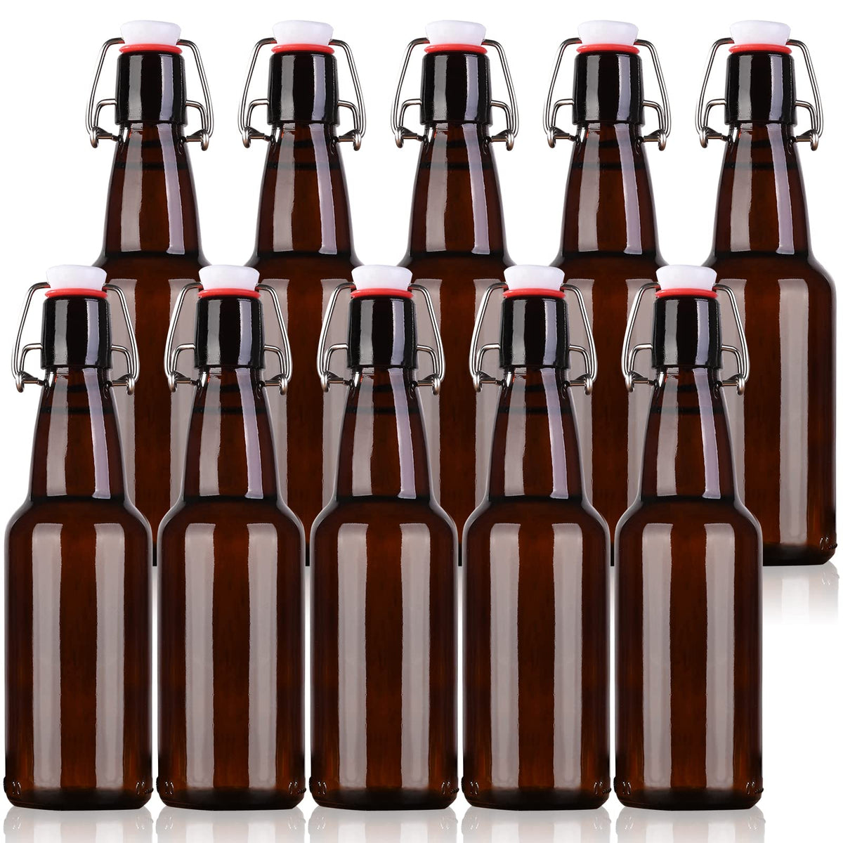 KITGLASCUP amber bottle with swing cap for airtight storage