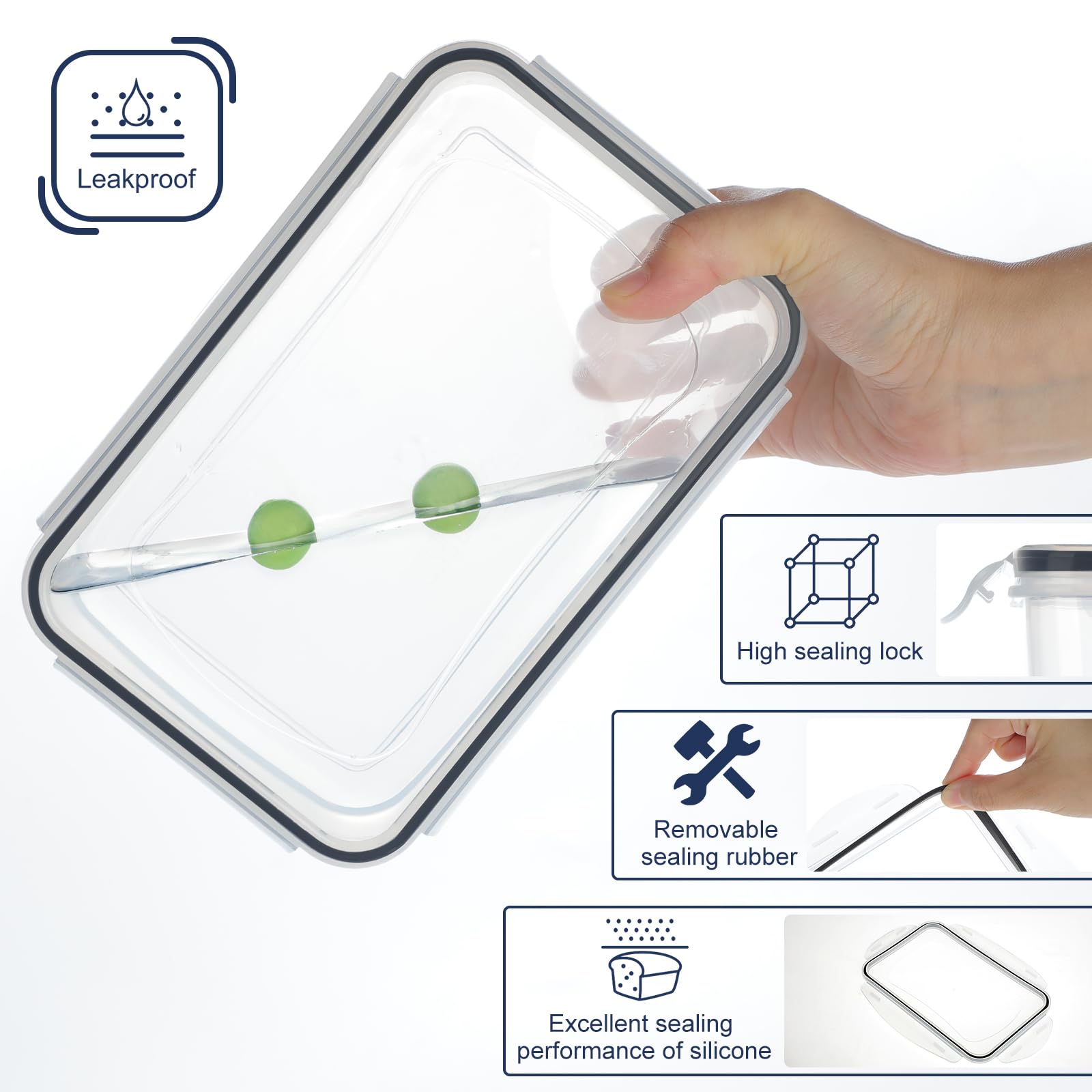 KITHELP microwave-safe containers ideal for reheating leftovers.