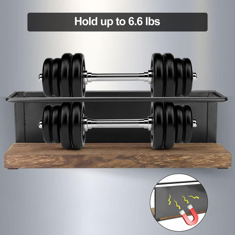 KitHero magnetic shelf guard rail preventing spills and keeping jars secure
