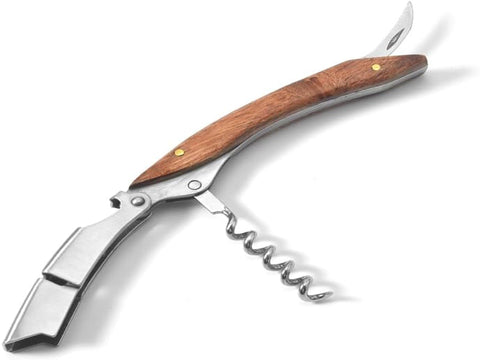 Kit-Home foil cutter integrated into stem for clean foil trimming.