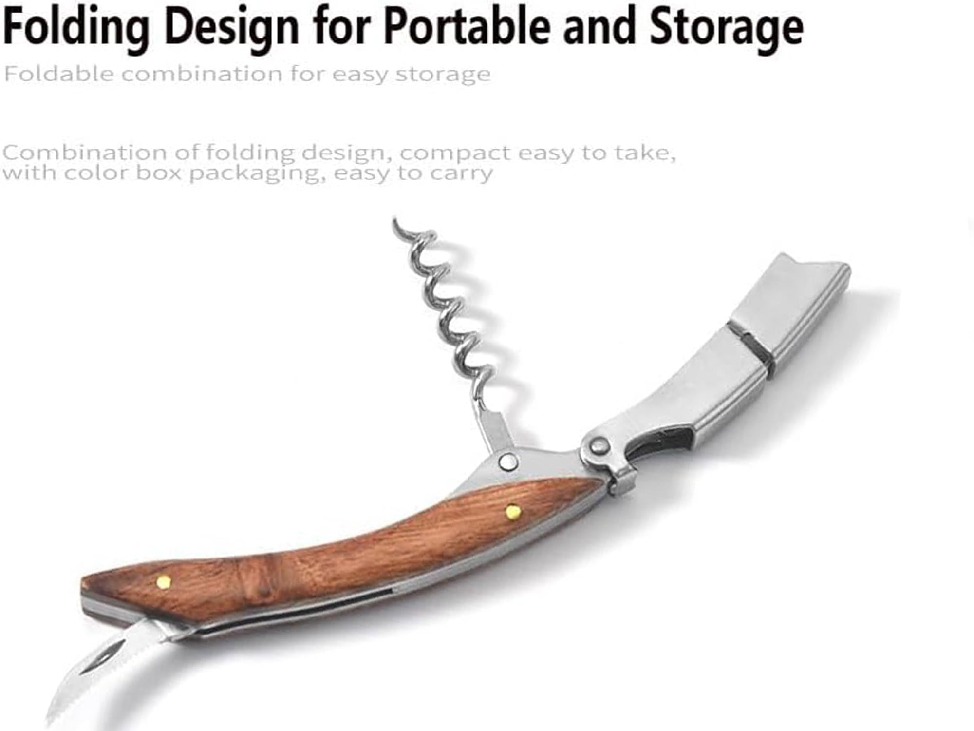 Kit-Home 3-pack corkscrews ready for busy bar nights with rosewood handles.