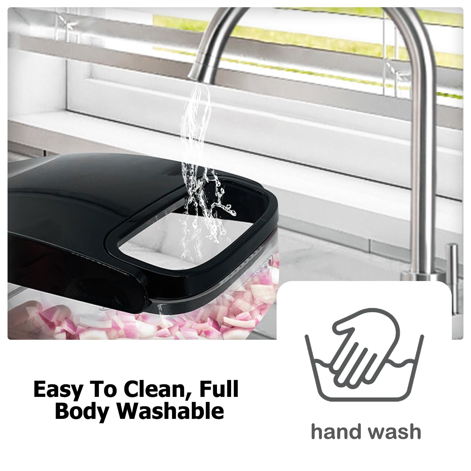 KITIDEA Easy-clean design reduces post-prep cleanup time.