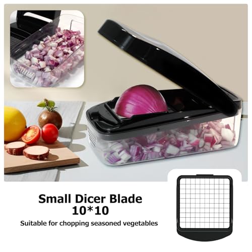 KITIDEA 420 stainless blades for clean, even slices.