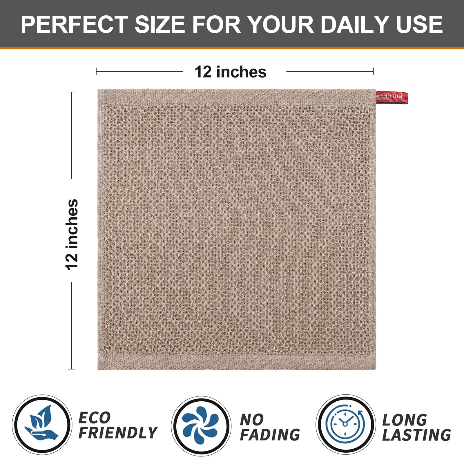 Kitinjoy dish cloths on hooks for easy kitchen storage