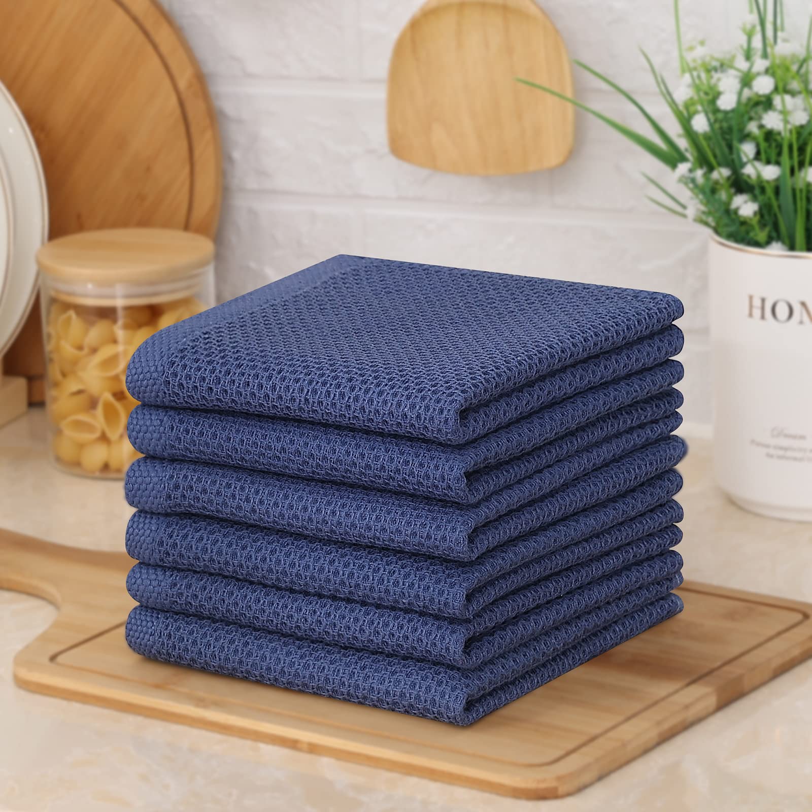 Kitinjoy machine-washable kitchen towels are easy care and durable.