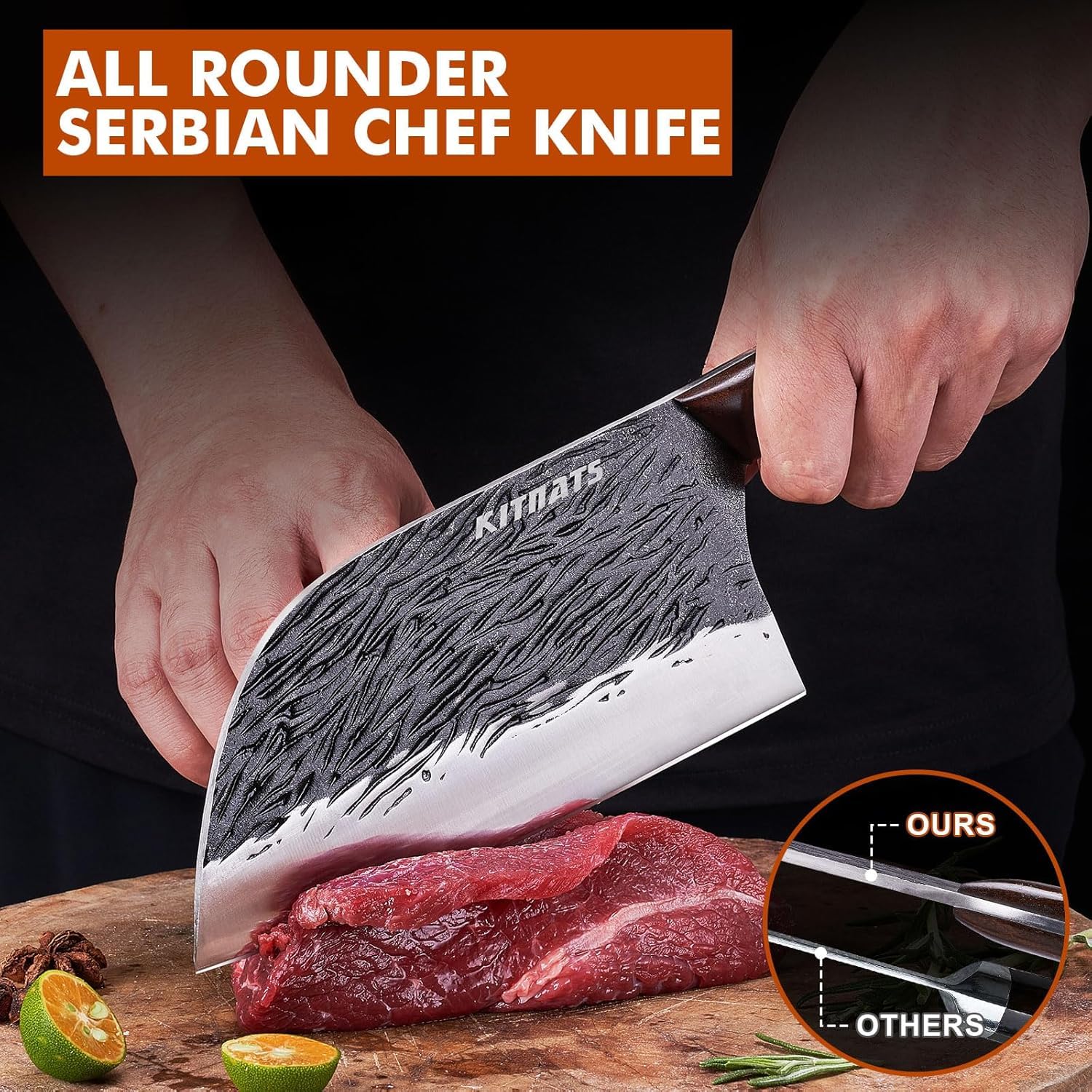 KITNATS boning knife 6.5 inch ideal for precise deboning.