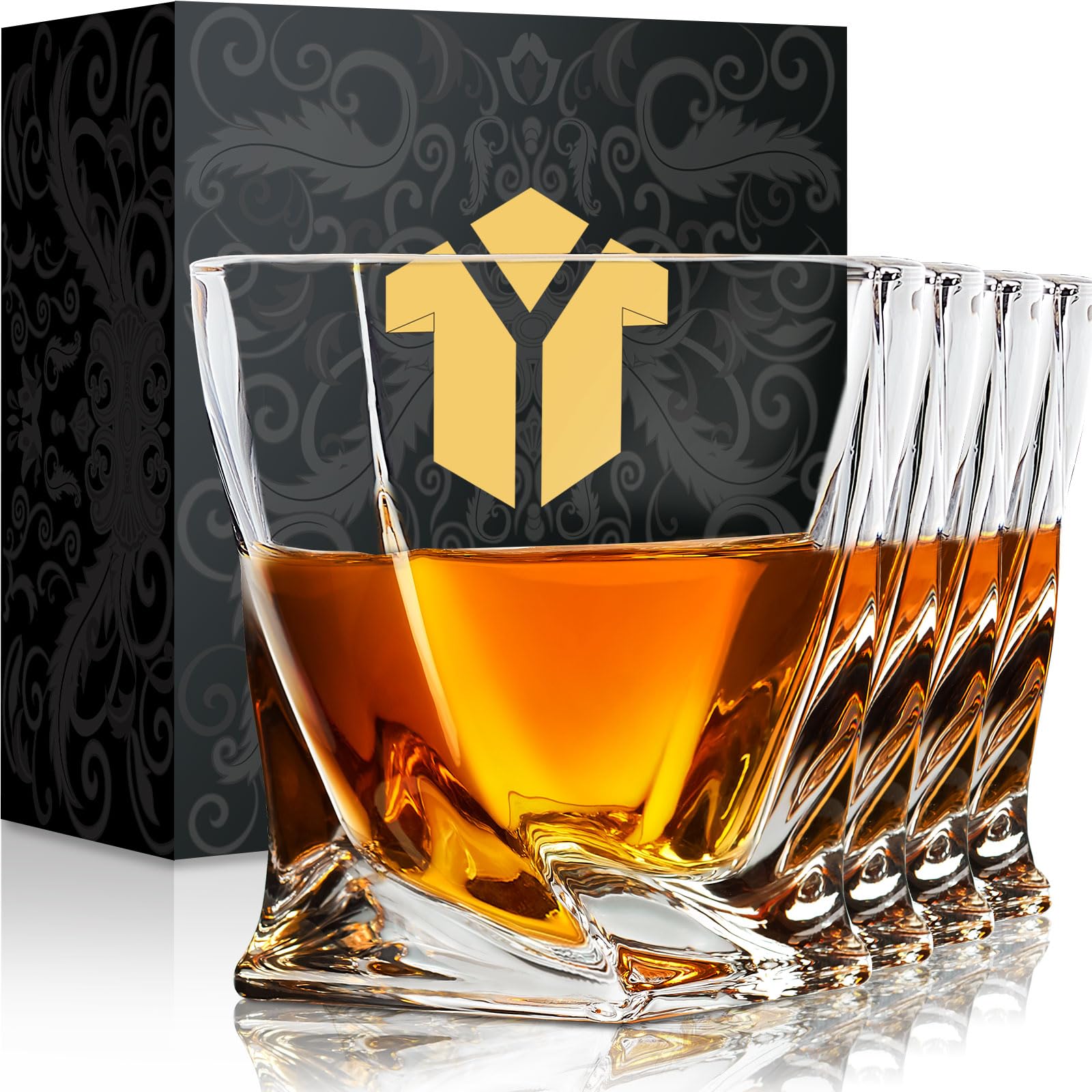 KITNATS 10oz old-fashioned glasses for refined bourbon pours.