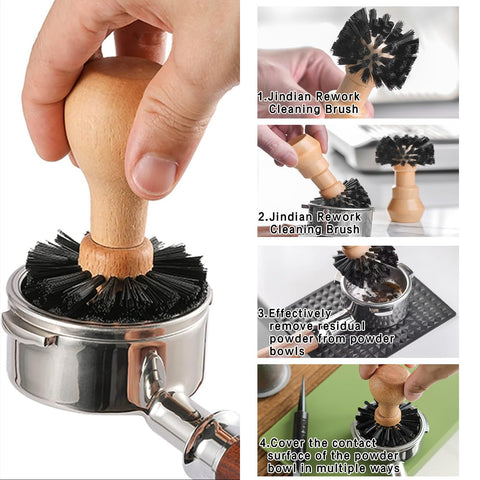 Kitnish filter basket cleaning brush fits 51–54mm baskets.
