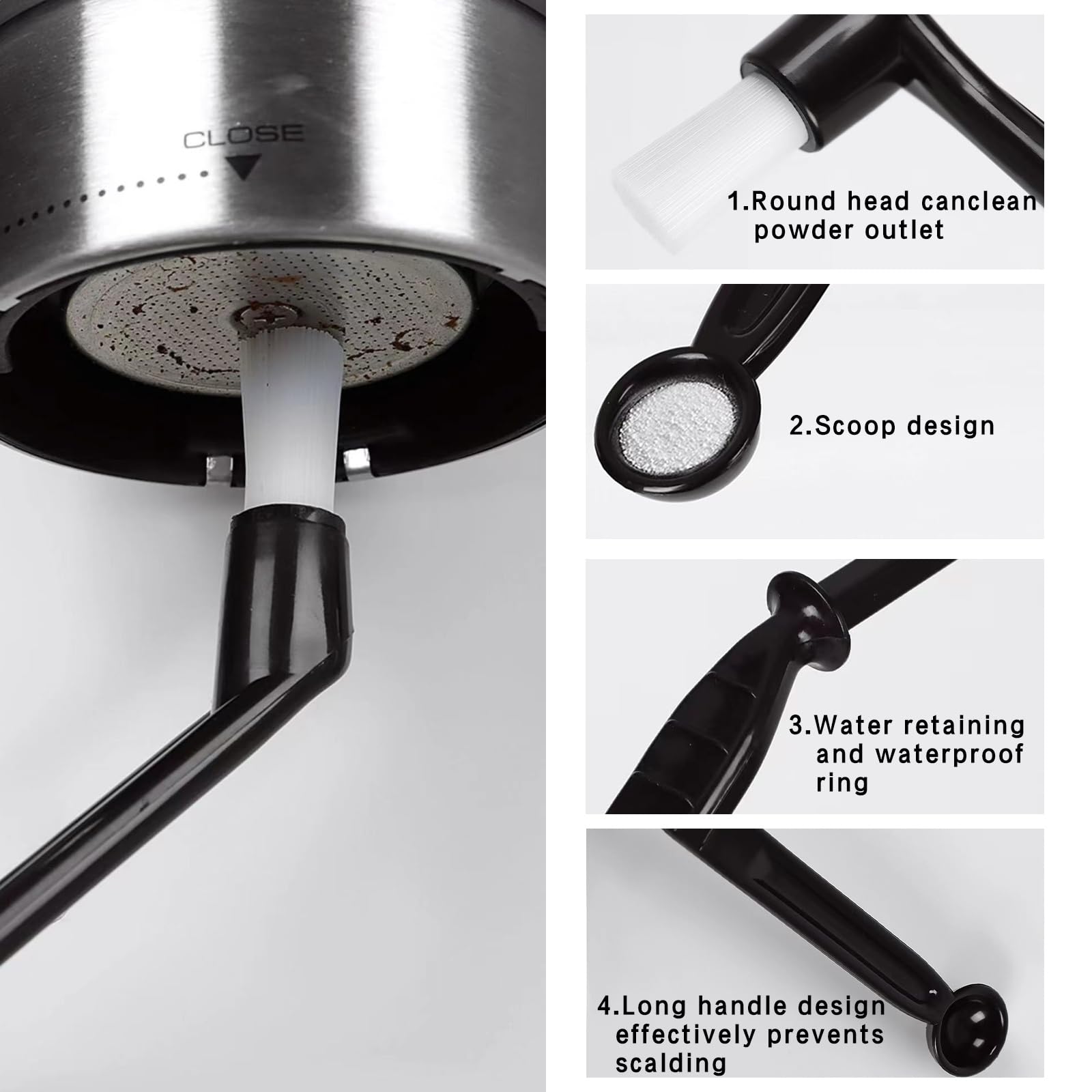 Kitnish nylon dual-use brush cleans blades and grinders safely.