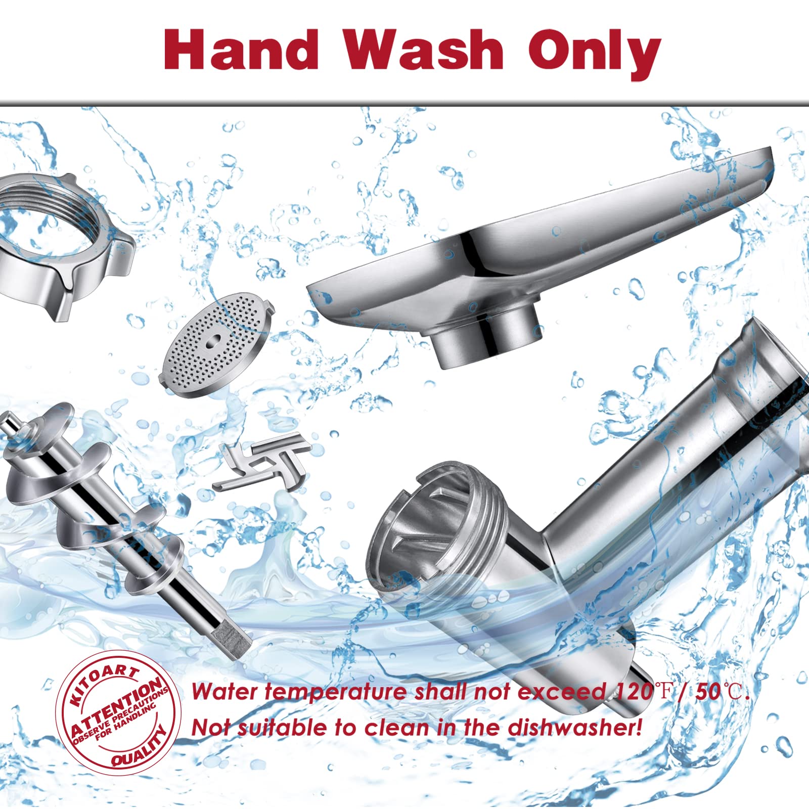 KITOART detachable parts simplify cleaning after use with included brush