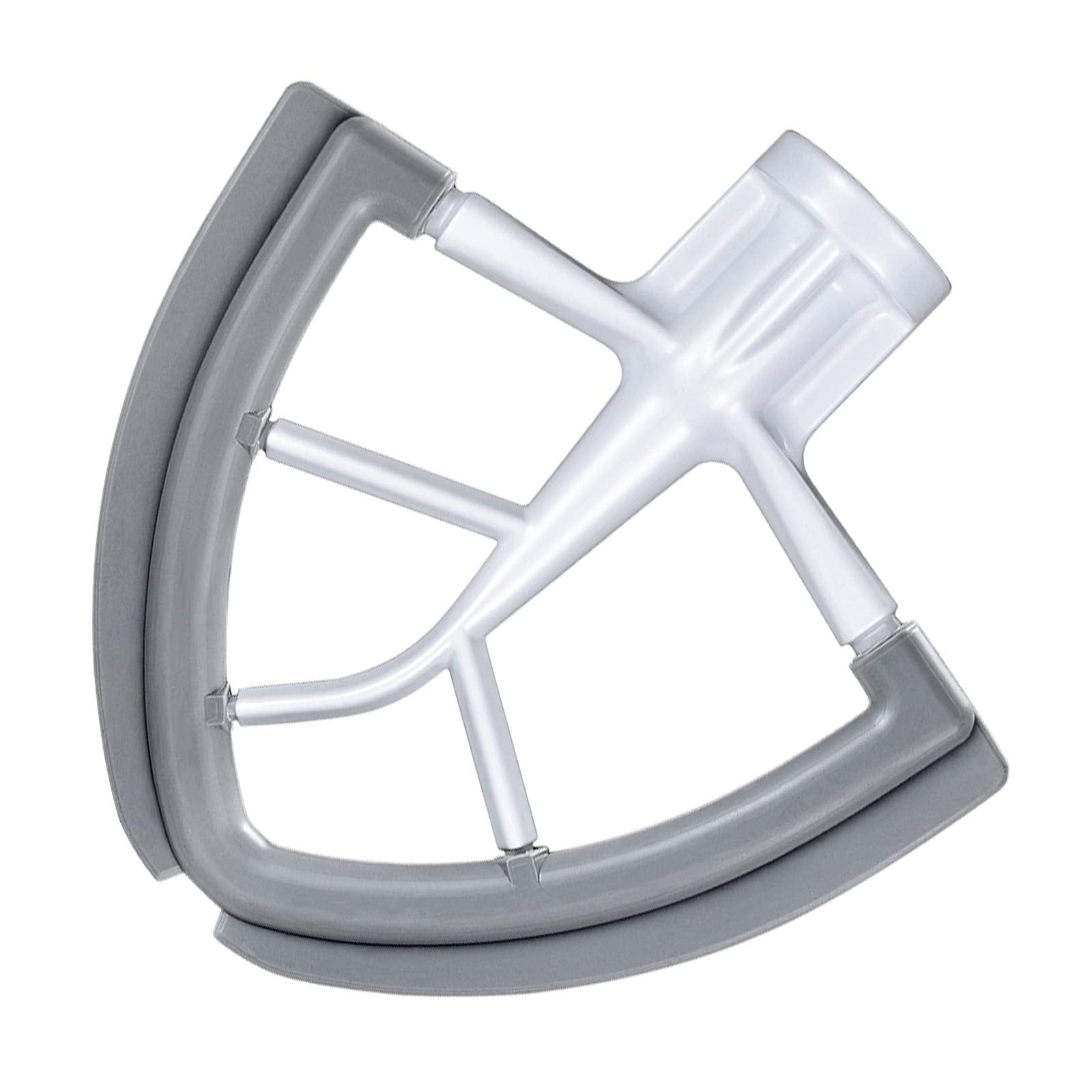 KITOART Flex Edge Beater for KitchenAid 4.5/5 qt, side view with silicone edge for thorough mixing.