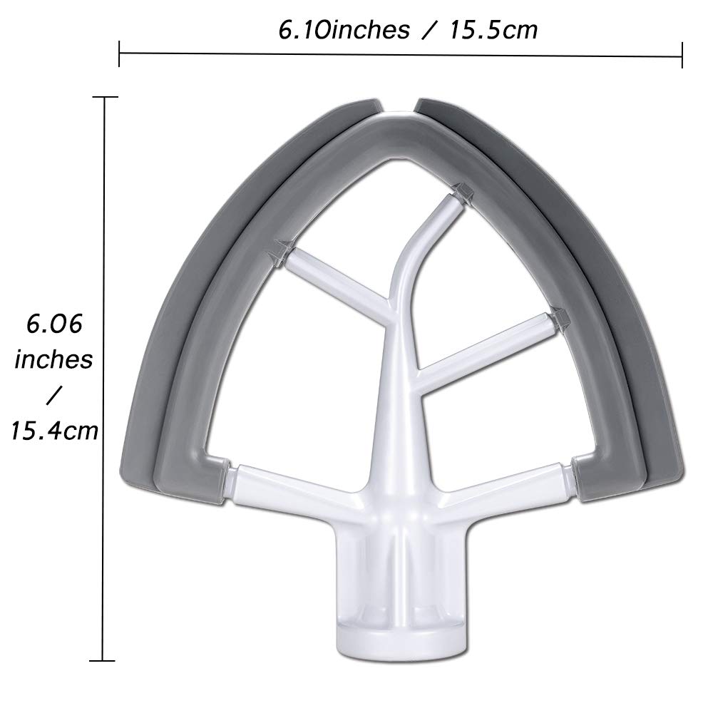 KITOART Flex Edge Beater silicone rim closeup highlights food-safe material.