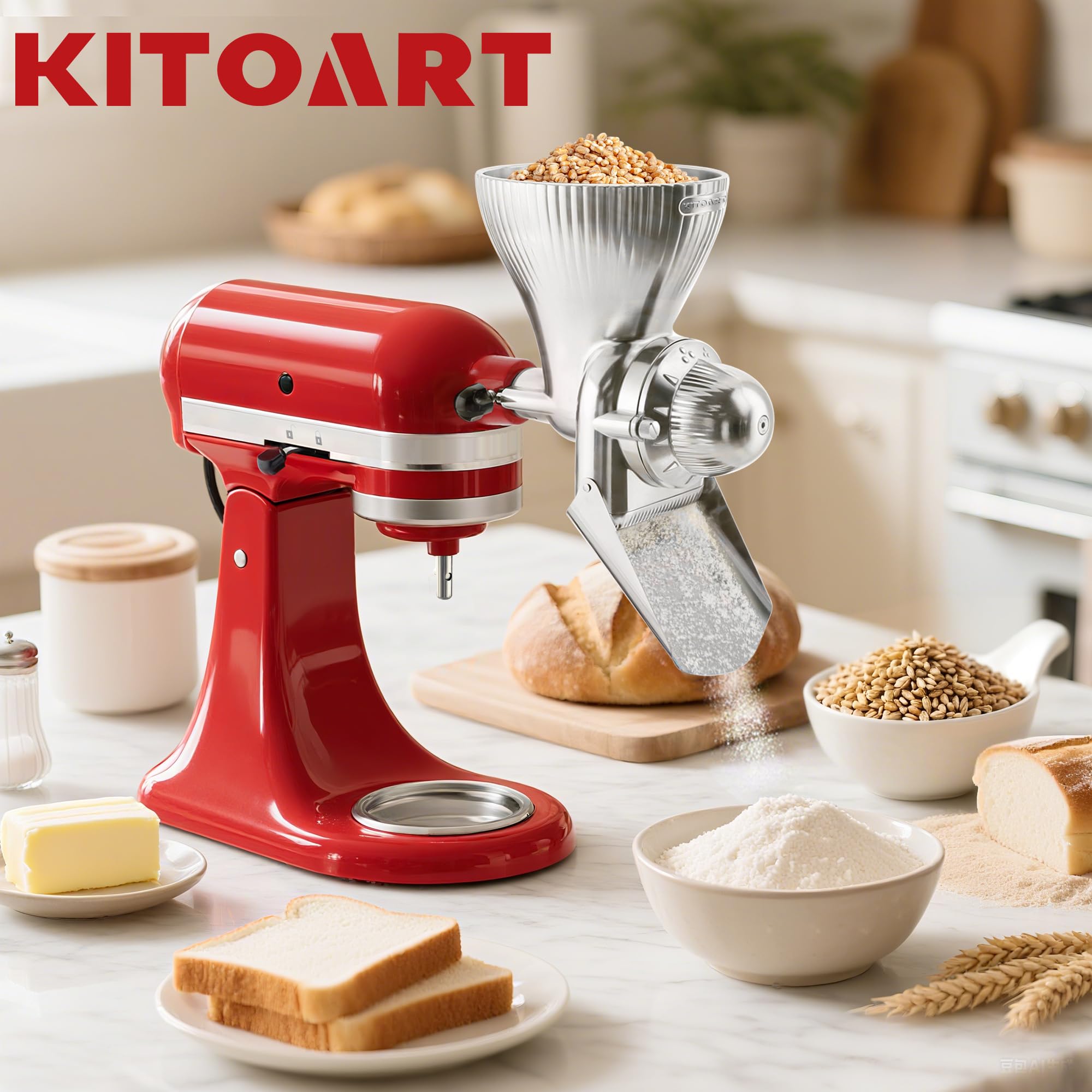 Instruction manual for the KITOART grain mill attachment