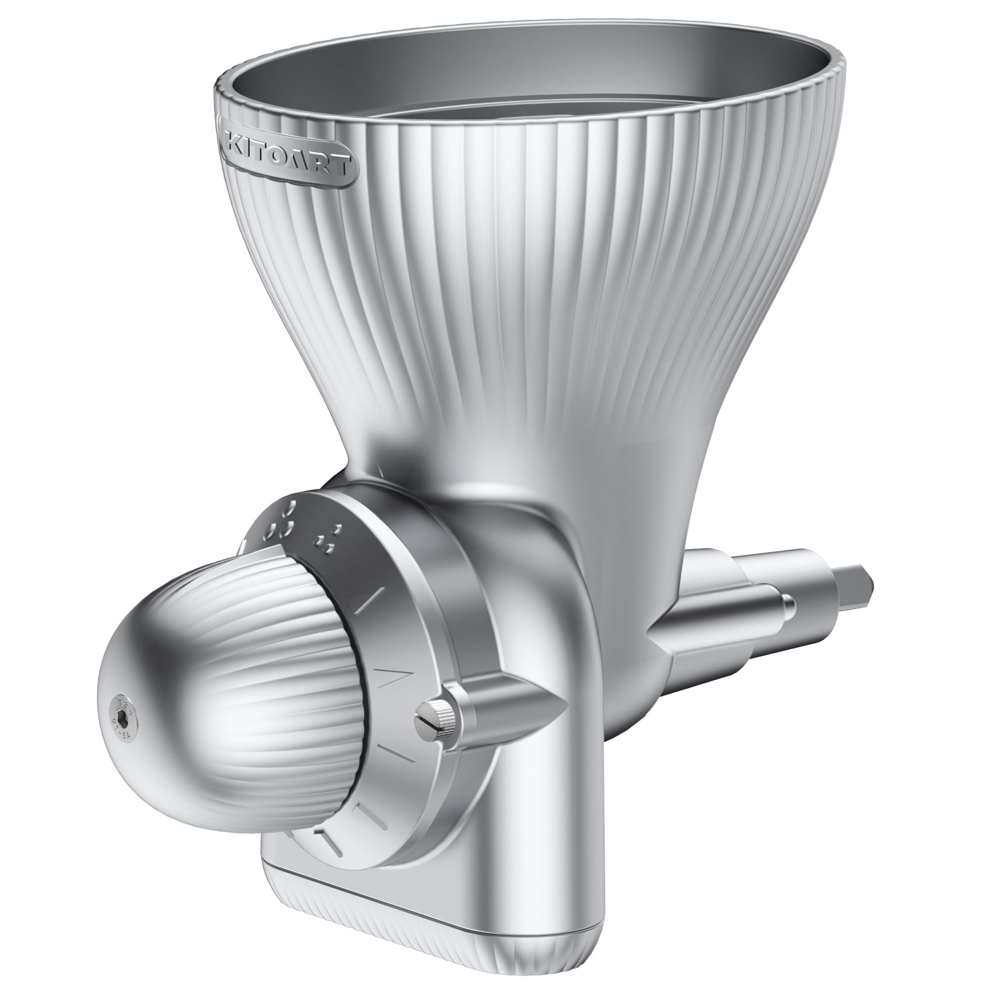 KITOART grain mill with robust metal construction for durable grinding.