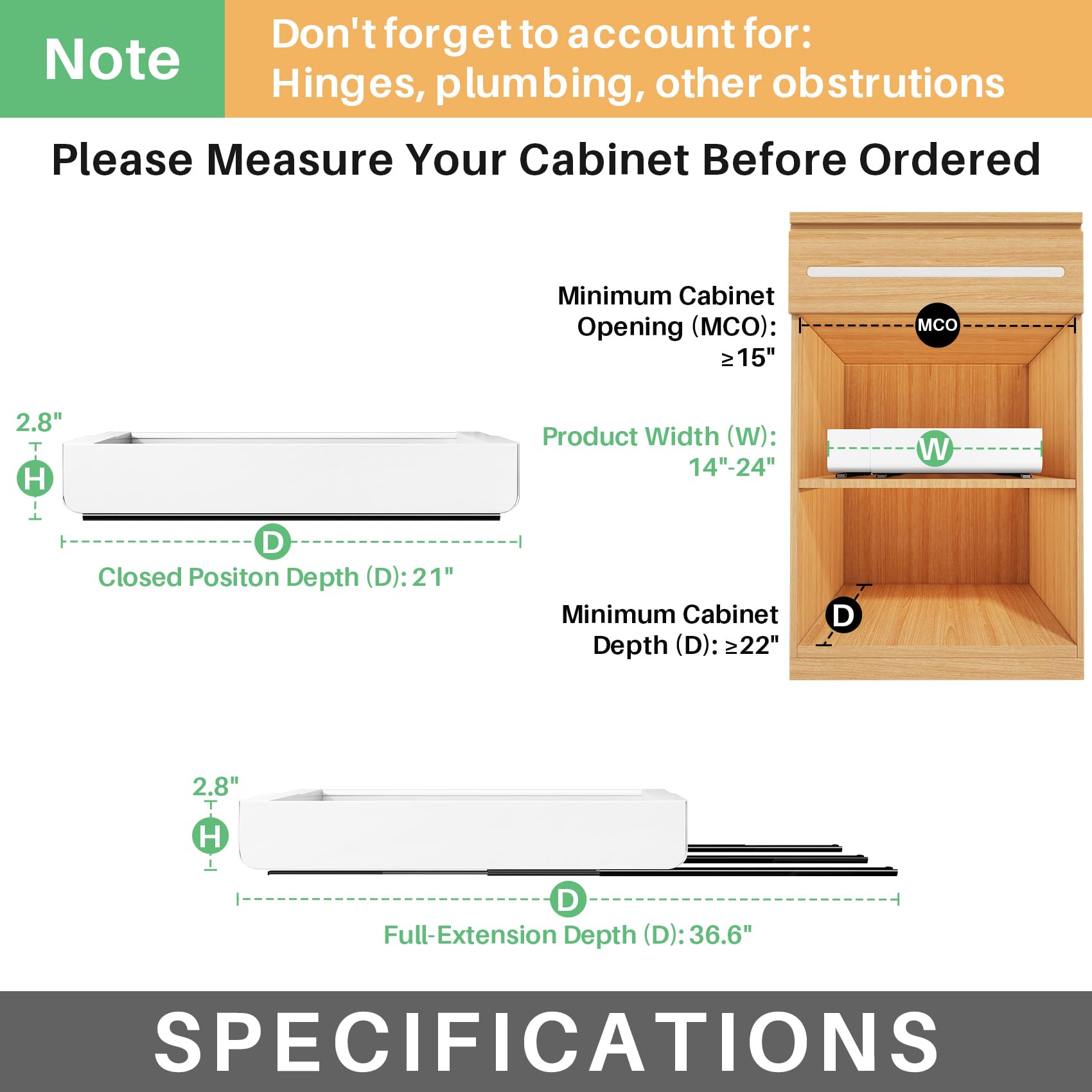 Kitstorack extendable cabinet rack at 21 inch depth shows adjustable fit