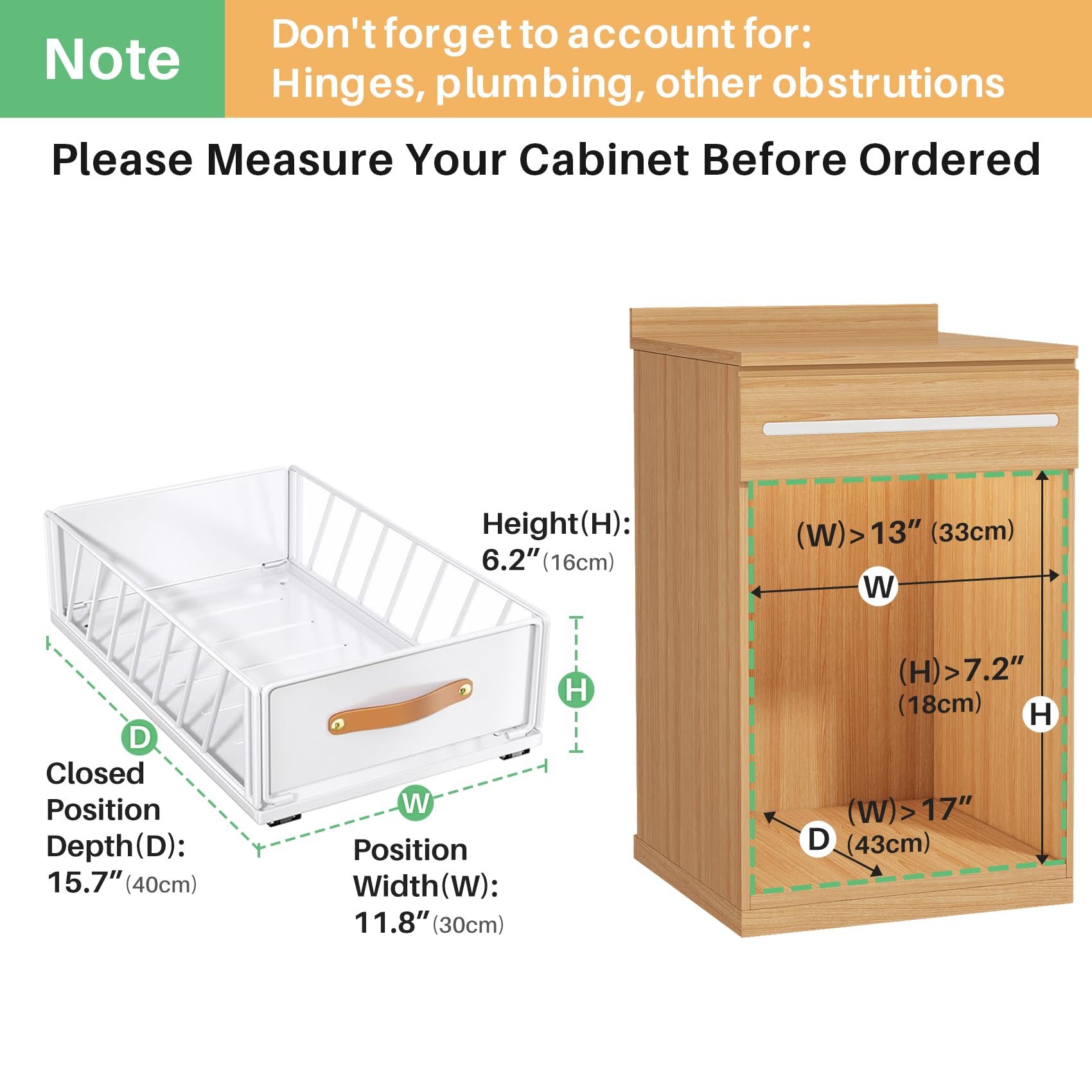 Kitstorack frameless cabinet fit enables easy installation without drilling.