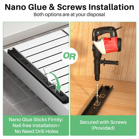 Kitstorack included screws for optional secure mounting