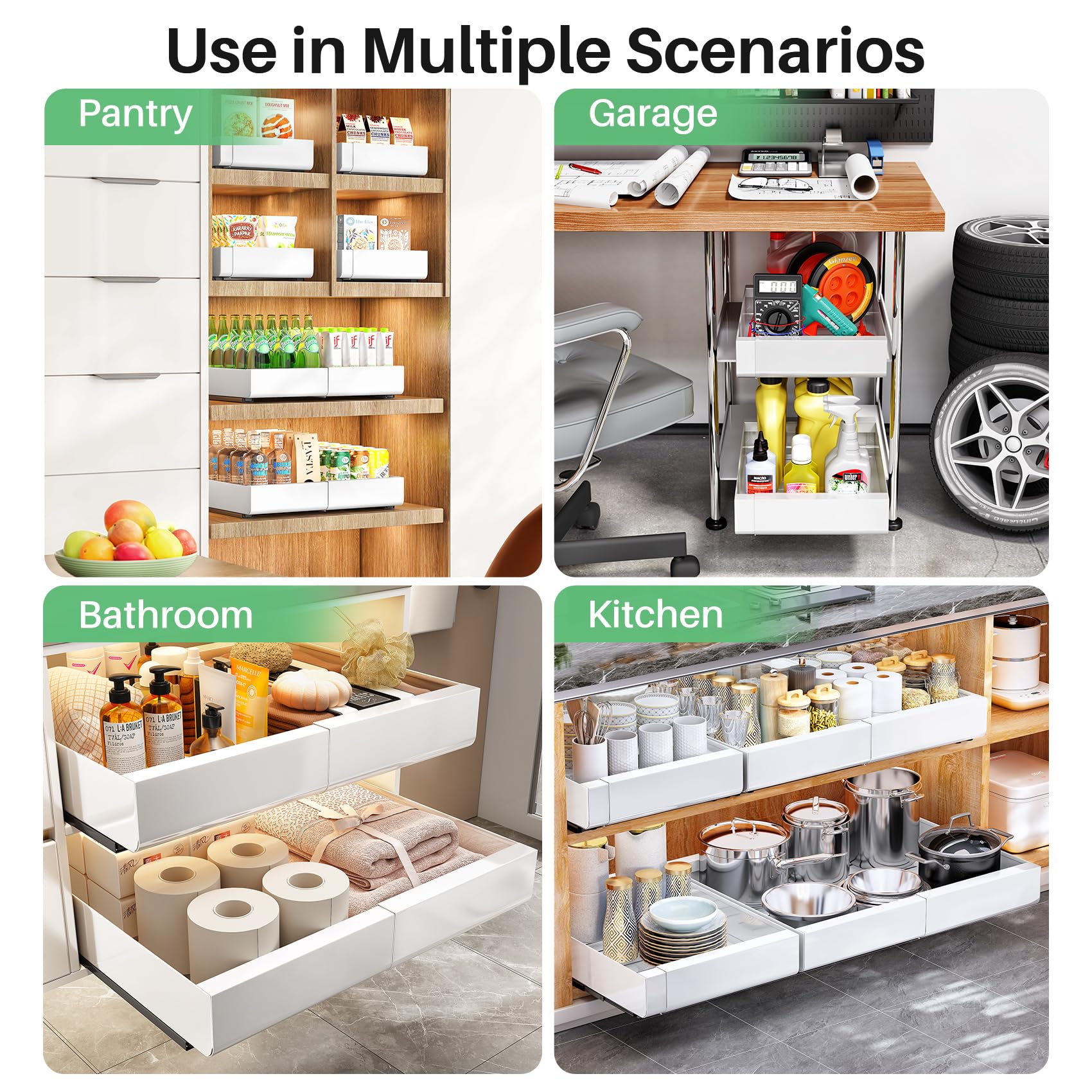 Kitstorack kitchen organizer in action reducing clutter