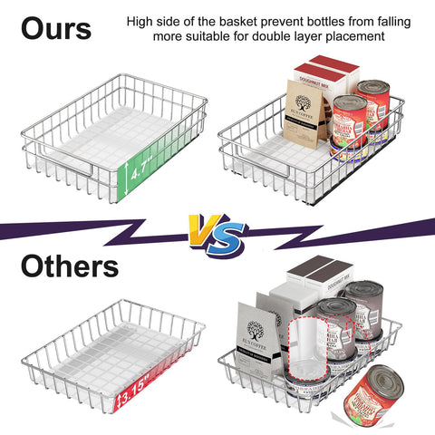 Kitstorack pantry organizer installed for quicker meal prep and cleaner shelves.