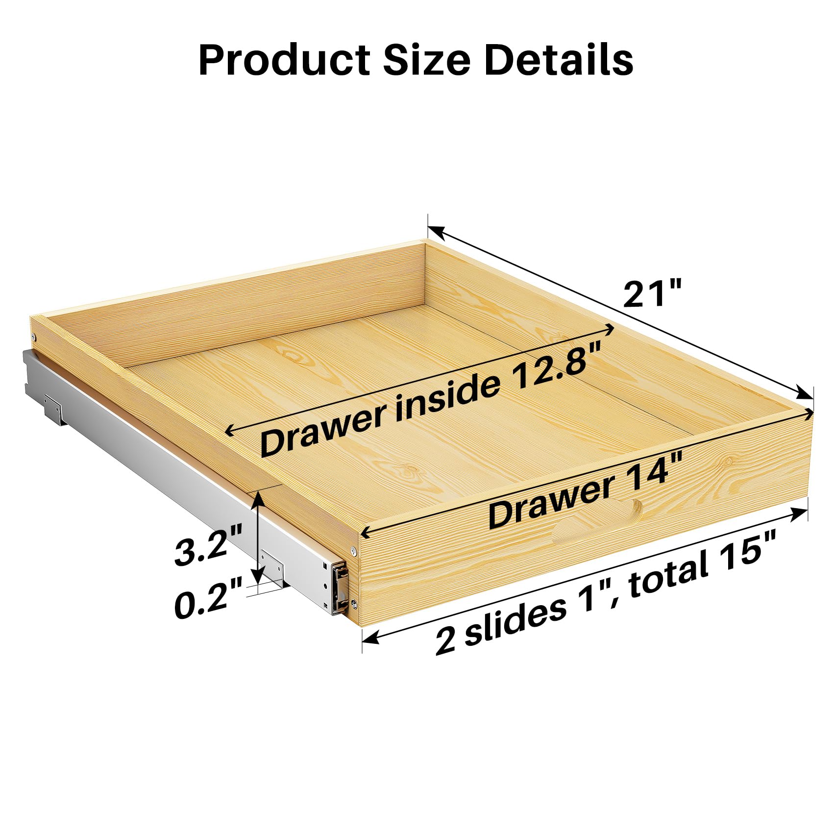 Kitstorack pull-out drawer side installation shows space-saving cabinet access.