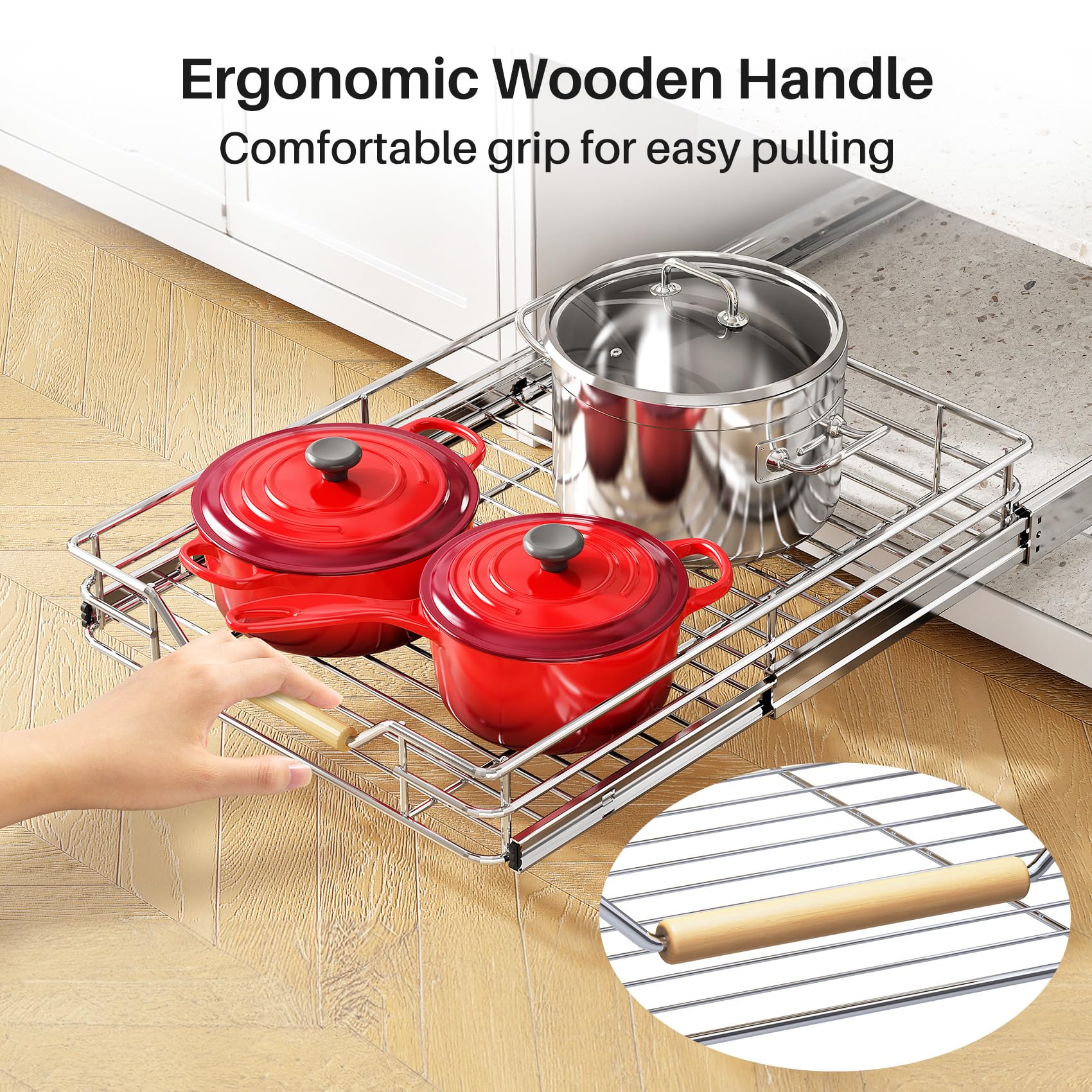 Kitstorack pullout cabinet organizer installation steps guide quick setup.