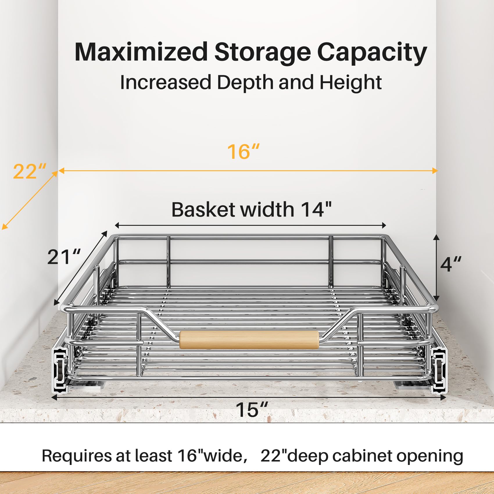 Kitstorack smooth-full-extension drawer demonstrates quiet, effortless retrieval of stored items.