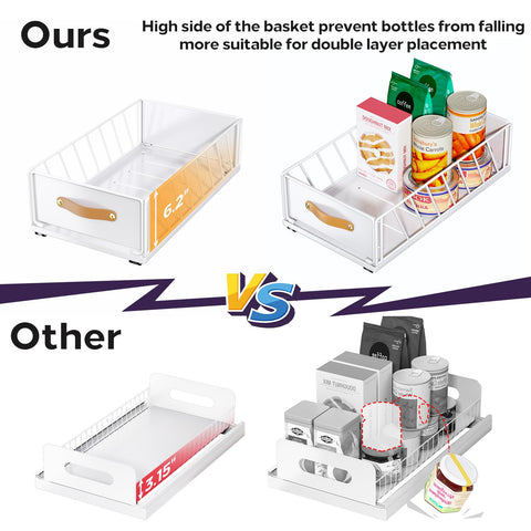 Kitstorack smooth slides let you reach back items quietly and easily.