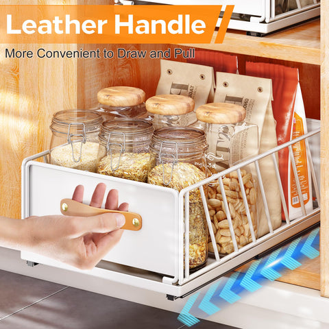 Kitstorack sturdy carbon steel frame supports heavy pantry items.