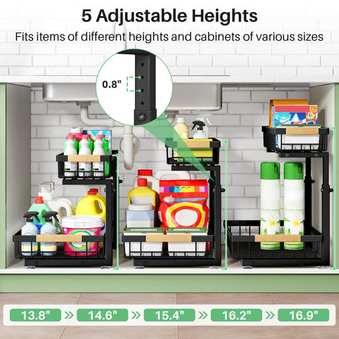 Kitstorack tall bottle storage helps maximize cabinet space.