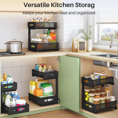 Kitstorack precise basket dimensions for a snug cabinet fit