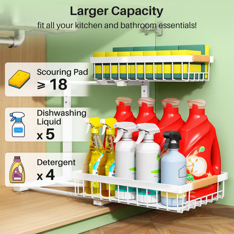 Kitstorack shelf uses suction cups for stable cabinet placement.
