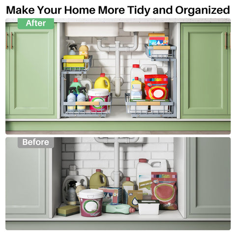 Kitstorack suitable for kitchen, bathroom, pantry, and closet organization.