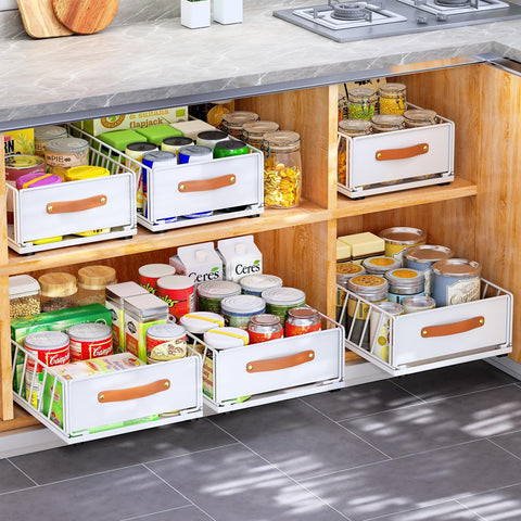 Kitstorack versatile storage for cabinets, pantry, bathroom, and more.