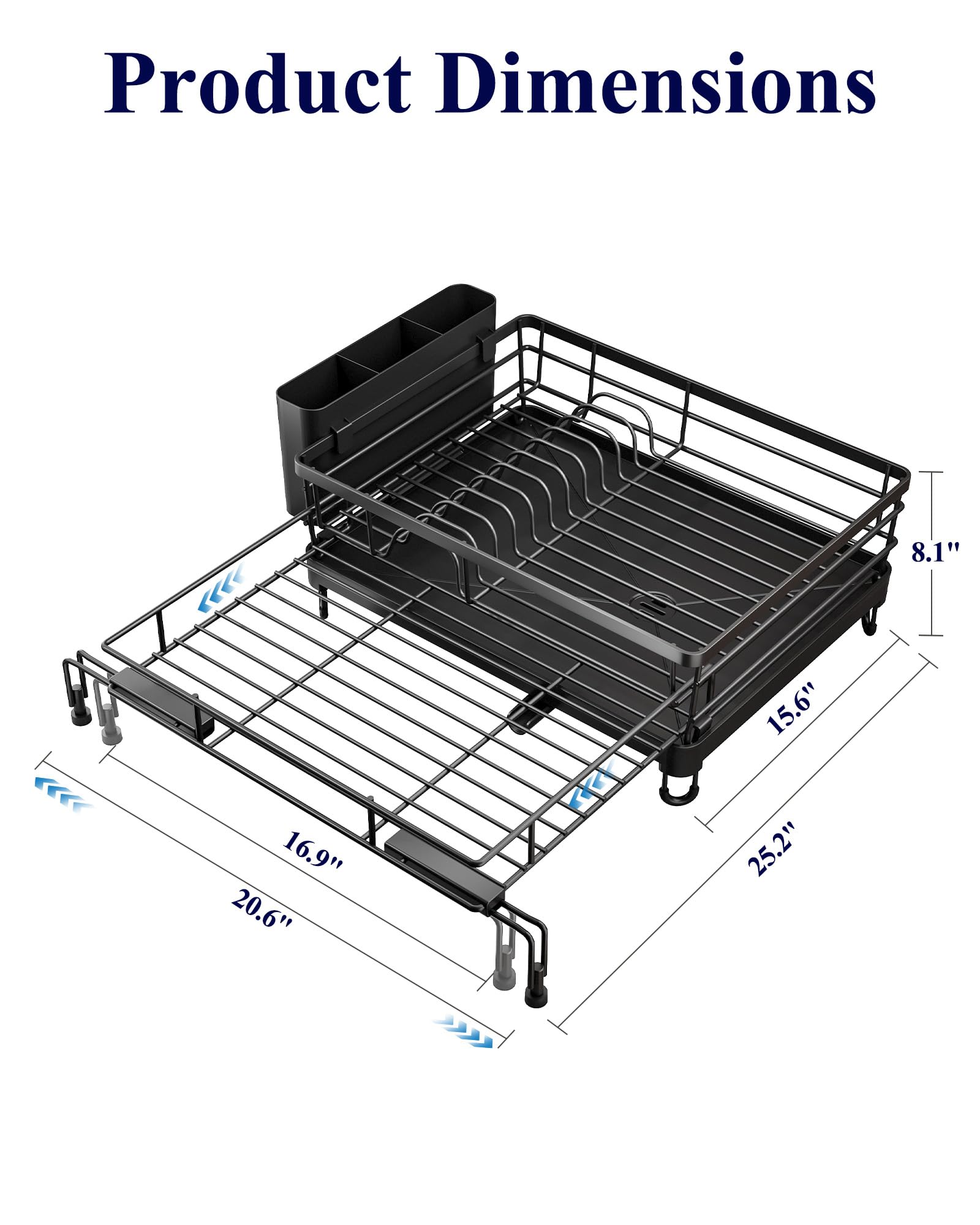 Kitsure adjustable support legs ensure a stable fit on varied sinks