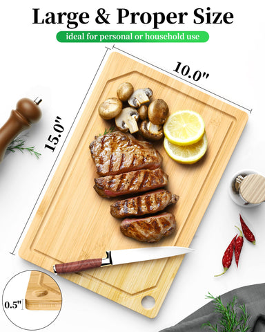 Kitsure bamboo cutting board 11-by-7 inch ideal for quick fruit and veg prep