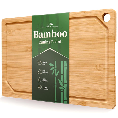 Kitsure bamboo cutting board 15-by-10 inch for daily prep