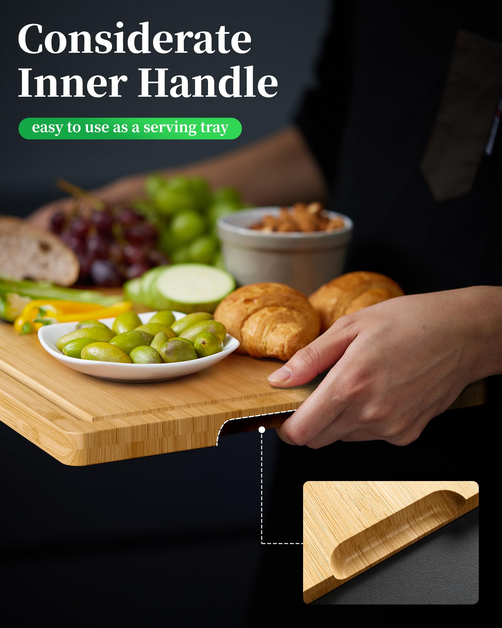 Kitsure knife-friendly surface keeps blades sharp during prep