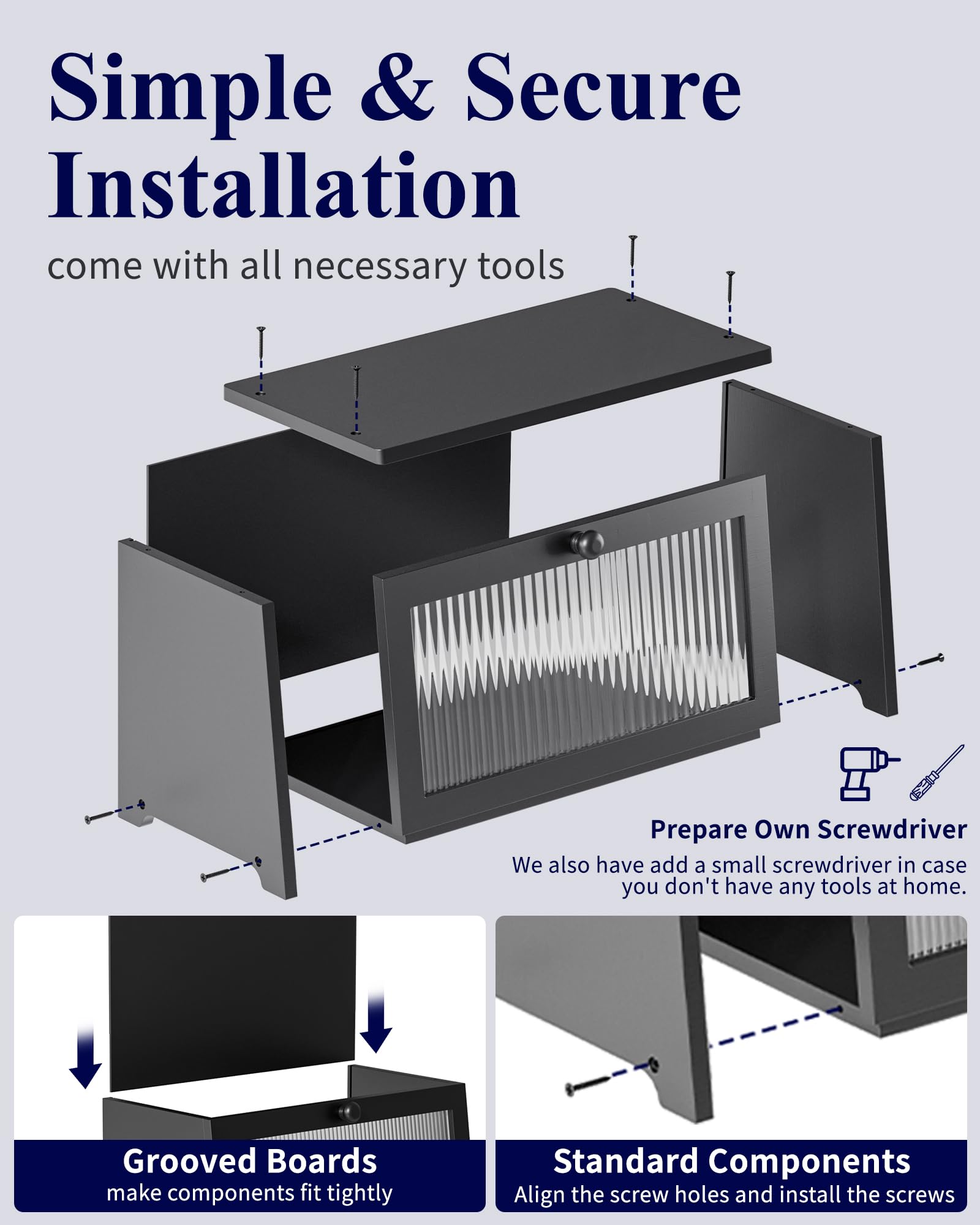 Kitsure bread box on countertop in black blends with modern kitchen.