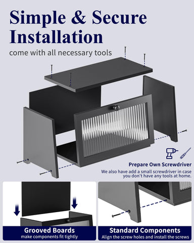 Kitsure bread box on countertop in black blends with modern kitchen.