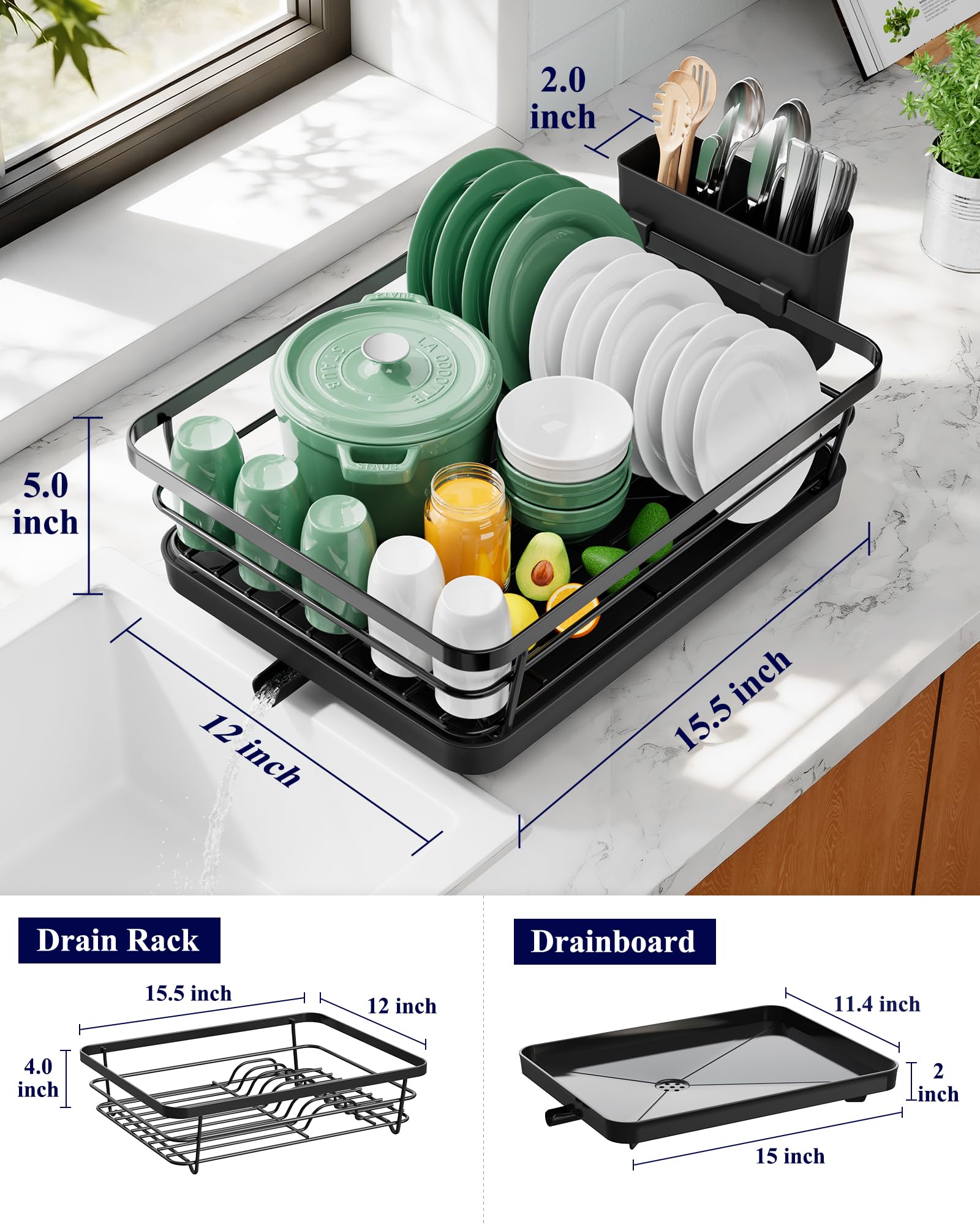 Compact bottom layer design from Kitsure rack suitable for small kitchens
