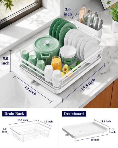 Kitsure rack with detachable cutlery holder for tidy utensils.