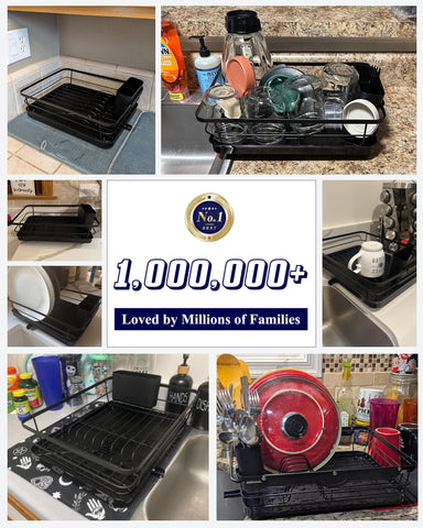 Tool-free installation of Kitsure dish rack for quick setup