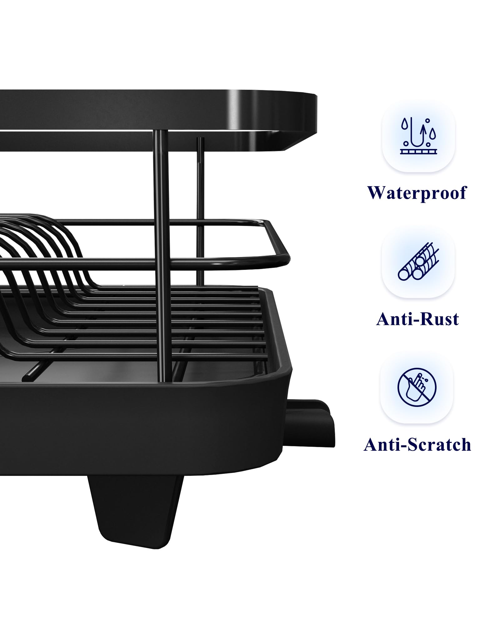 Kitsure compact rack fits on counters or inside sinks for flexible use.