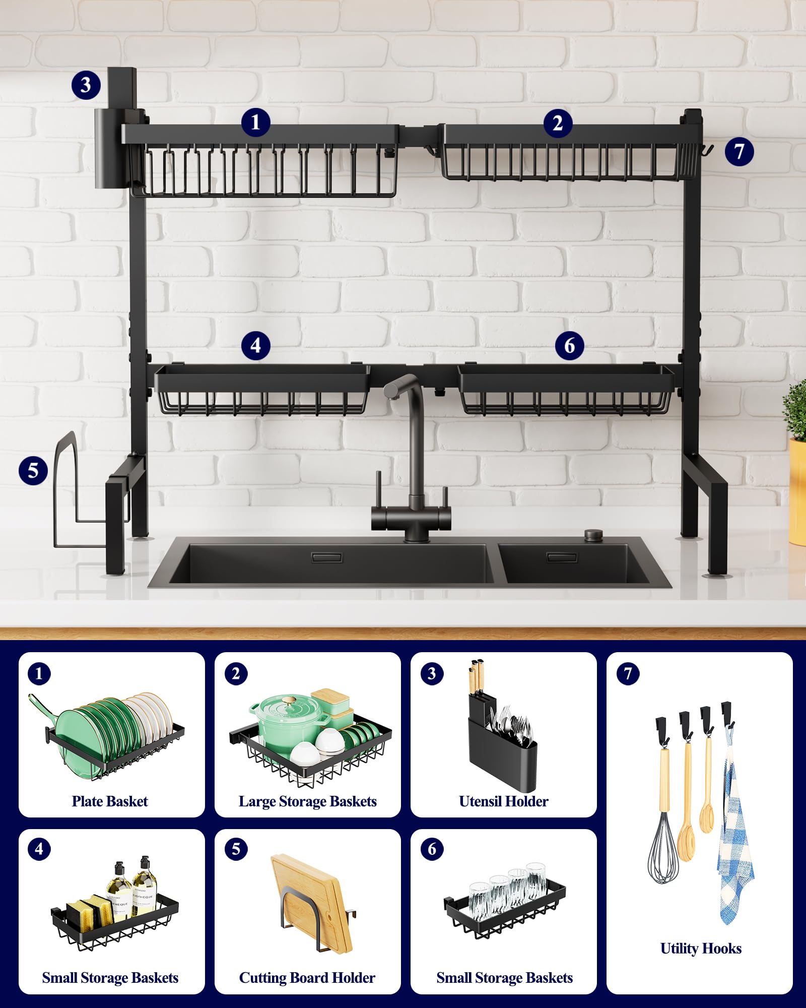 Kitsure cutting board holder frees counter space.